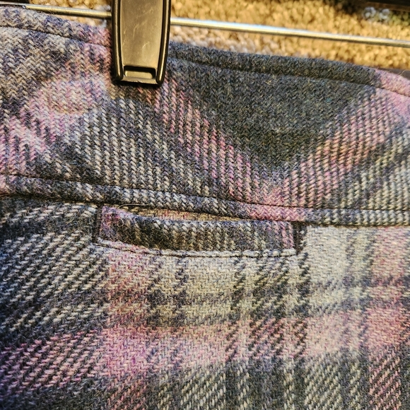 Vintage LL BEAN Wool Skirt Plaid Lined Gray & Purple Preppy Size 6P/30"⚘️HP⚘️ - Picture 9 of 9